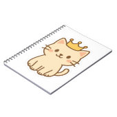 威厳のある王冠の可愛らしい猫 ノートブック (左側)