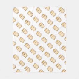 威厳のある王冠の可愛らしい猫 フリースブランケット