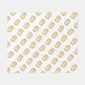 威厳のある王冠の可愛らしい猫 フリースブランケット (正面(横))