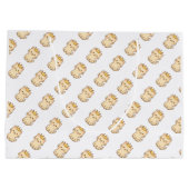 威厳のある王冠の可愛らしい猫 ラージペーパーバッグ (裏面)