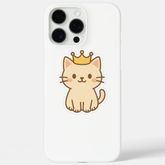 威厳のある王冠の可愛らしい猫 Case-Mate iPhoneケース (裏面)