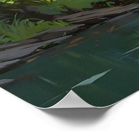 威厳のある自然野生生物の絵を描キリン ポスター (角)