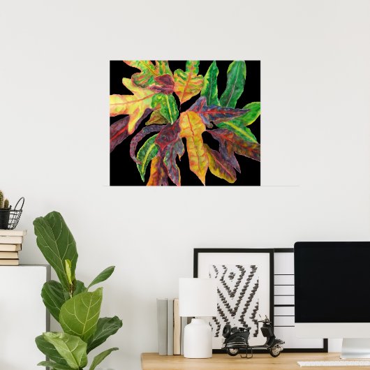 威厳のある葉 ポスター (ホームオフィス)