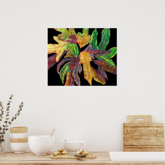 威厳のある葉 ポスター (キッチン)