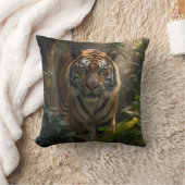威厳のある虎の視線 クッション (ブランケット)