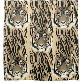 威厳のある虎 シャワーカーテン