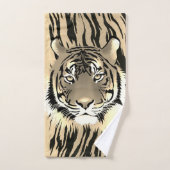 威厳のある虎 バスタオルセット (ハンドタオル)