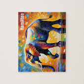 威厳のある象の色鮮やか ジグソーパズル (縦)