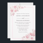 威厳のある赤面美しいフローラウォーター結婚カラー 招待状<br><div class="desc">赤面威厳のある美しいフローラ水色結婚式招待状多くの結婚式招待状と一致する項目のために私たちの店を参照。</div>