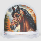 威厳のある金ゴールドハー華美ネス付き馬 (裏面)