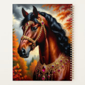 威厳のある金ゴールドハー華美ネス付き馬 プランナー手帳 (裏面)