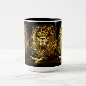 威厳のある金ゴールド ツートーンマグカップ (中央)