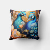 威厳のある開花の間のカラフル牡鹿 クッション (裏面)