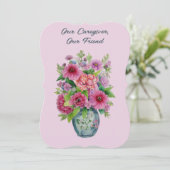 威厳のある開花紫ピンクサンキューカード サンキューカード (スタンド正面)