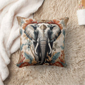 威厳のある飾象 クッション (ブランケット)