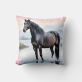 威厳のある馬と美しい クッション (正面)