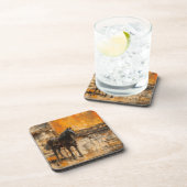 威厳のある馬の抽象芸術 コースター (右側)