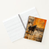 威厳のある馬の抽象芸術 ノートブック (内部)