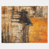 威厳のある馬の抽象芸術 フリースブランケット (正面(横))