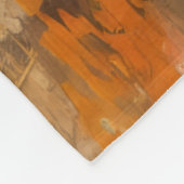 威厳のある馬の抽象芸術 フリースブランケット (角)