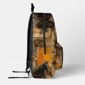 威厳のある馬の抽象芸術 プリントバックパック (左)