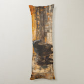 威厳のある馬の抽象芸術 ボディピロー (裏面 (縦))