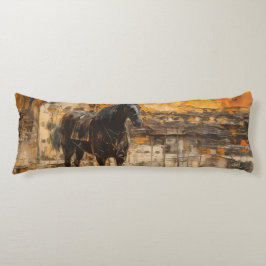 威厳のある馬の抽象芸術 ボディピロー