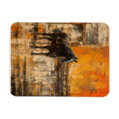 威厳のある馬の抽象芸術 マグネット (横)