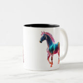 威厳のある馬 ツートーンマグカップ (正面右)