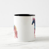 威厳のある馬 ツートーンマグカップ (中央)