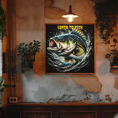 威厳のある魚：口の大き疑問に思さ ポスター