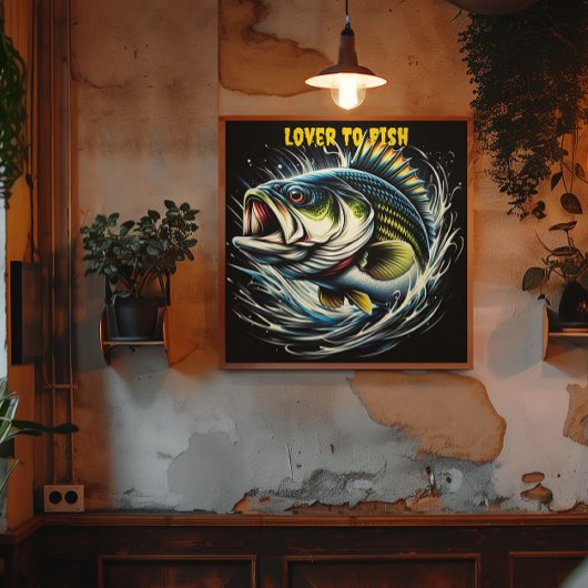 威厳のある魚：口の大き疑問に思さ ポスター