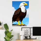 威厳のある鷲 | AI Art ポスター (ホームオフィス)