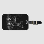 威厳のある鹿in the Wilderness - Black&White Art ラゲッジタグ (正面横)