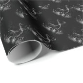 威厳のある鹿in the Wilderness - Black&White Art ラッピングペーパー (ロールコーナー)