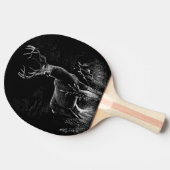 威厳のある鹿in the Wilderness - Black&White Art 卓球ラケット (横)