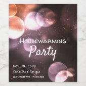 威厳のある《写真》ぼけ味ライト、引っ越し祝いパーティーパーティー ワインラベル (シングルラベル)