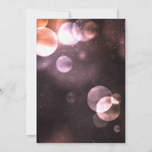 威厳のある《写真》ぼけ味灯、引っ越し祝いパーティーパーティー招待状 案内状 (裏面)