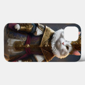 「威厳のある(昆虫)オオカバマダラ、モナーク:ローブをまとった本物の白い猫」 Case-Mate iPhoneケース (裏面 (横))