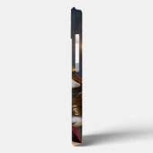 「威厳のある(昆虫)オオカバマダラ、モナーク:ローブをまとった本物の白い猫」 Case-Mate iPhoneケース (裏面 / 左)