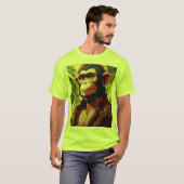 威厳のある（昆虫）オオカバマダラ、モナーク: Monkey KingPrinted T-ShirT Tシャツ (正面フル)