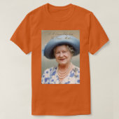 威厳のある!HMクイーンエリザベス女王マザークラス Tシャツ (デザイン正面)