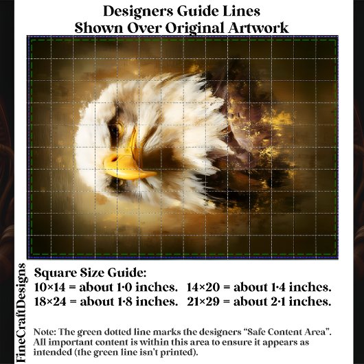 威厳のあるBald Eagle、油スタイルアートEF5Lデコページ 薄葉紙