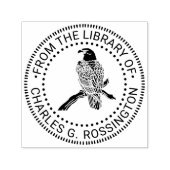 威厳のあるBald Eagle On Branch NTライブラリのブック名 セルフインキングスタンプ (デザイン)