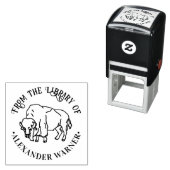 威厳のあるBison Buffalo #5図書名 セルフインキングスタンプ (インサイチュ)