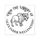 威厳のあるBison Buffalo #6図書名 セルフインキングスタンプ (デザイン)