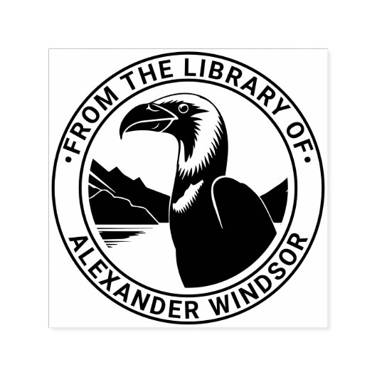 威厳のあるCondor Bird Head #5図書名 セルフインキングスタンプ (デザイン)