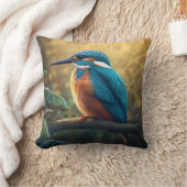 威厳のあるKingfisher: Nature's 鮮やか Art クッション (ブランケット)