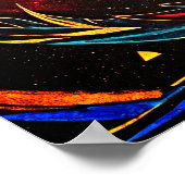 威厳のあるMoonlit Dragon -レトロアートポスター ポスター (角)