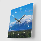 威厳のあるMt McKinley壁時計 スクエア壁時計 (傾斜)